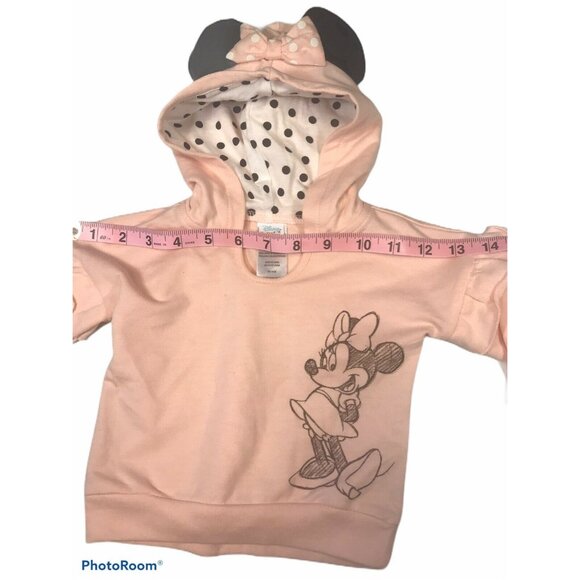 Disney Baby Girl's Hoodie Size 6-9 Month Minnie Mouse Pale Pink New With Tags - Picture 7 of 11